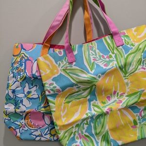 Lilly Pulitzer for Estee Lauder beach totes